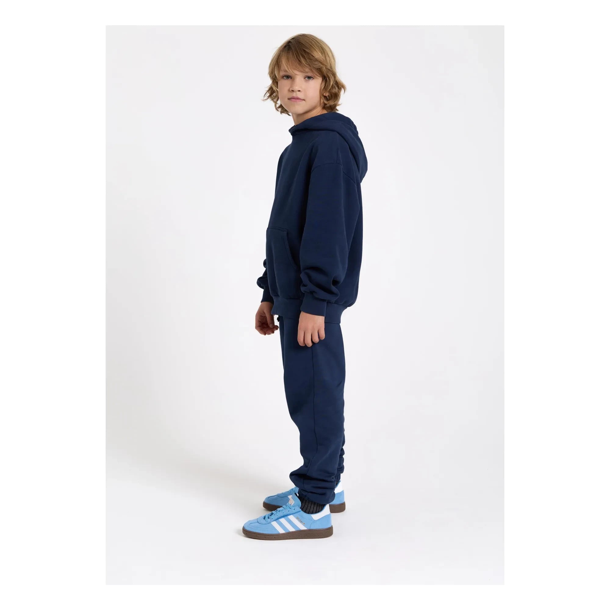 Smallable Kid - Noa organik pamuk sweatshirt | Yıkanmış mavi