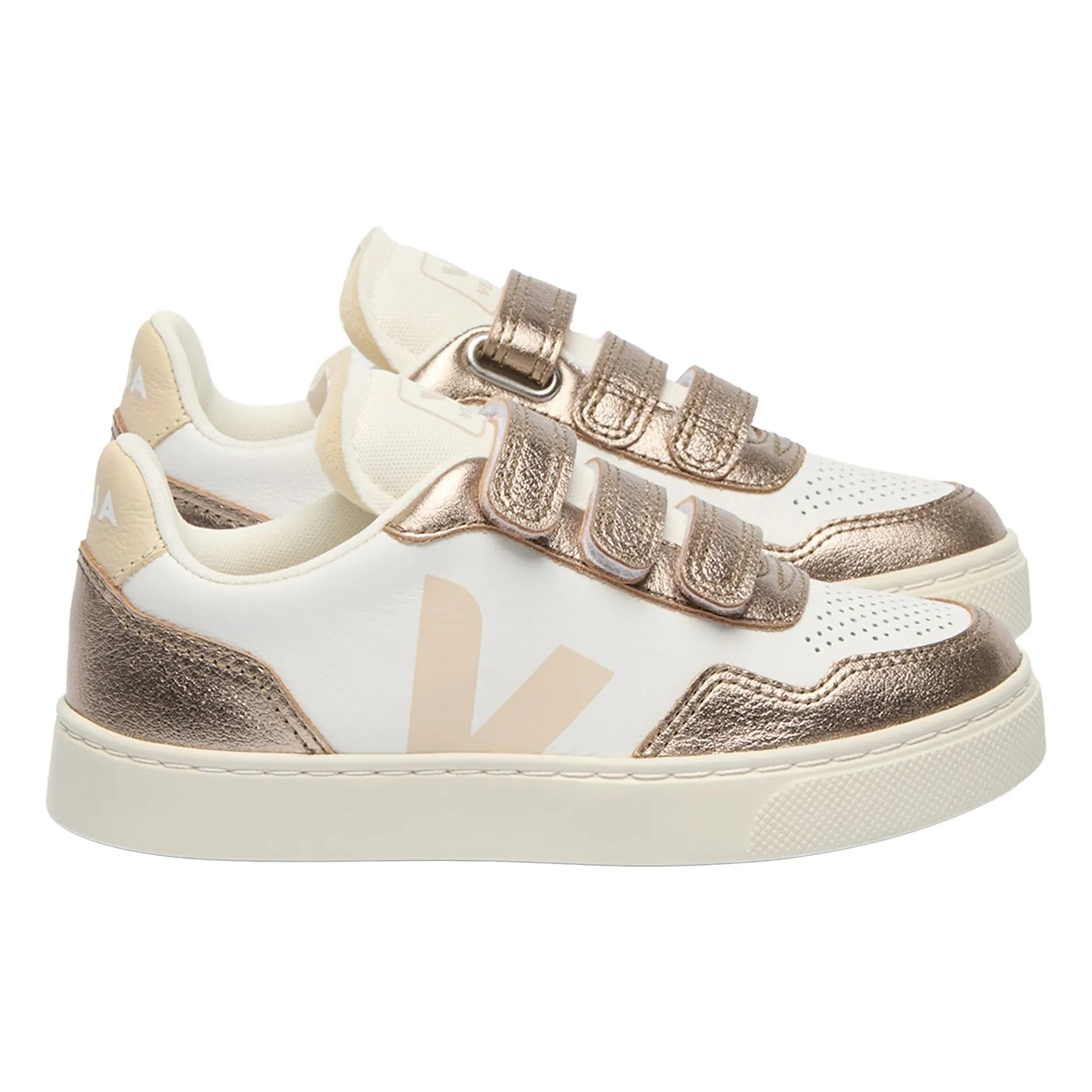 Veja - V-90 Deri Çizilme Sneaker O.T. | Bronz