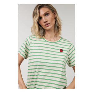 Lollys Laundry - Roman Striped Cotton T-Shirt | Green