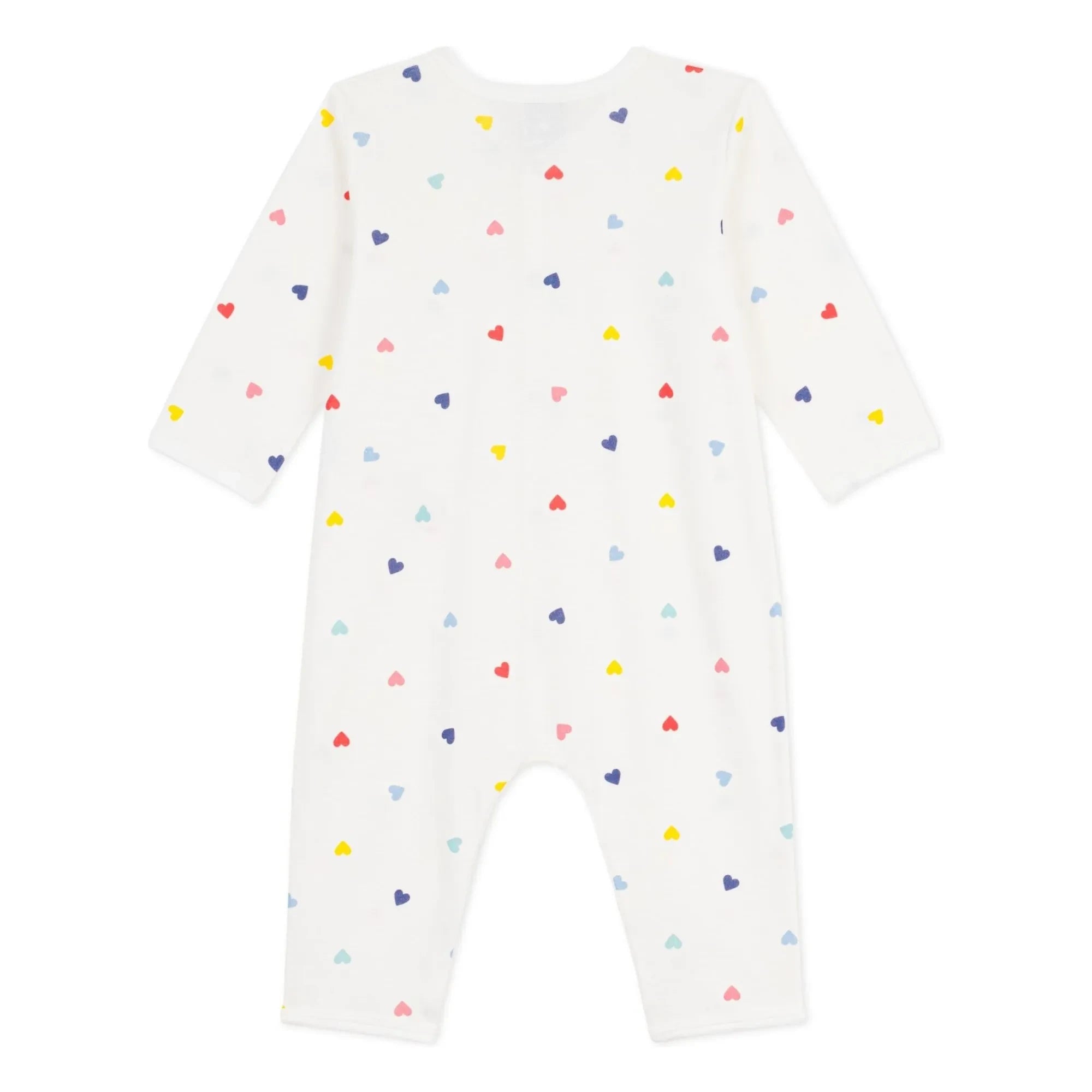 Petit Bateau - Sleep Well Hearts Pijama | Beyaz