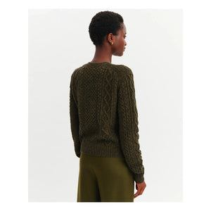Bompard - Cashmere Cable Knit Cardigan | Olive