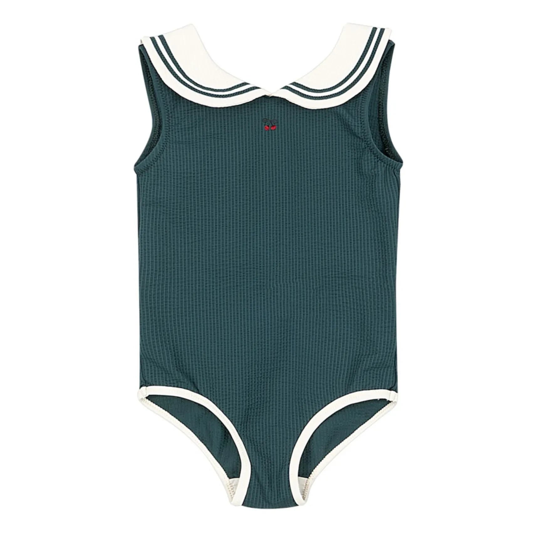 Konges Sløjd - Sailor Recycled Fibre Ribbed Swimsuit | Dark green