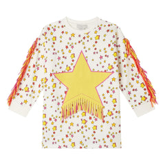 Stella McCartney Kids - Püsküllü Yıldız Elbise | Ecru
