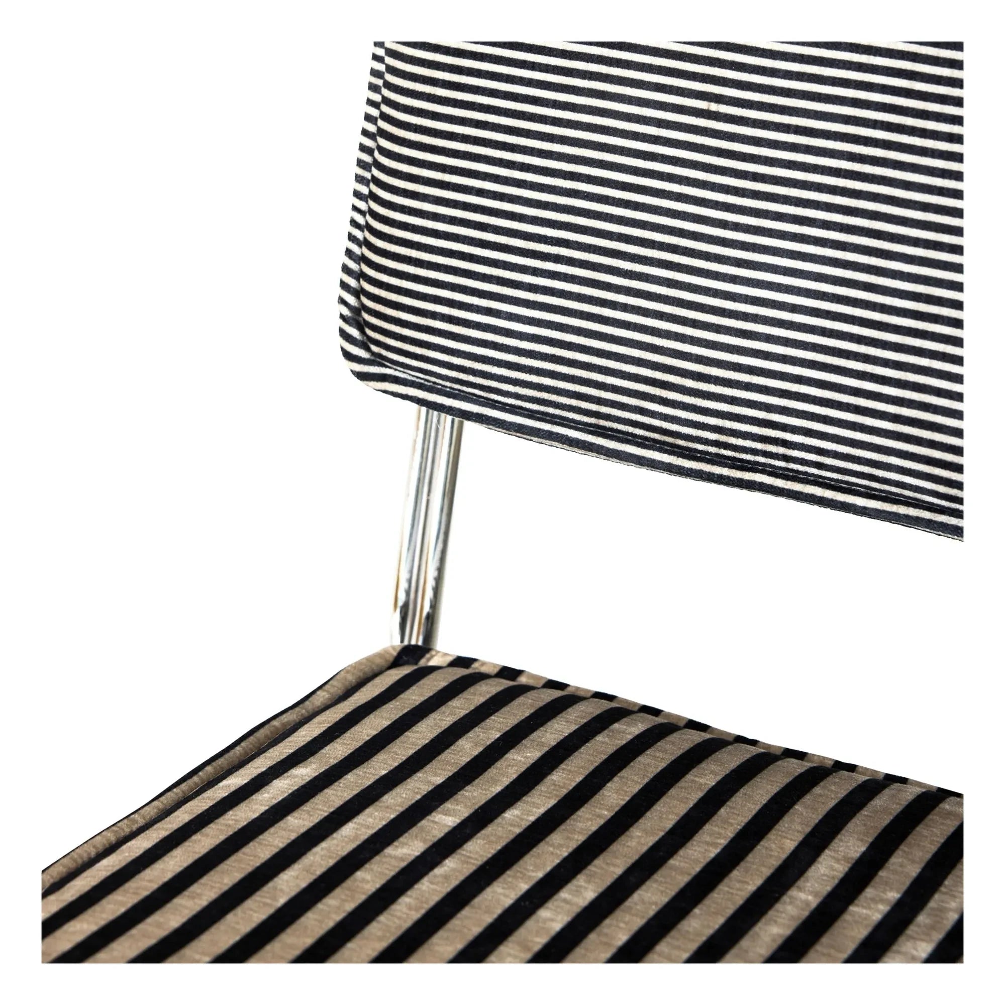 HKliving - Endless çizgili sandalyeler - 2’li set | Gri