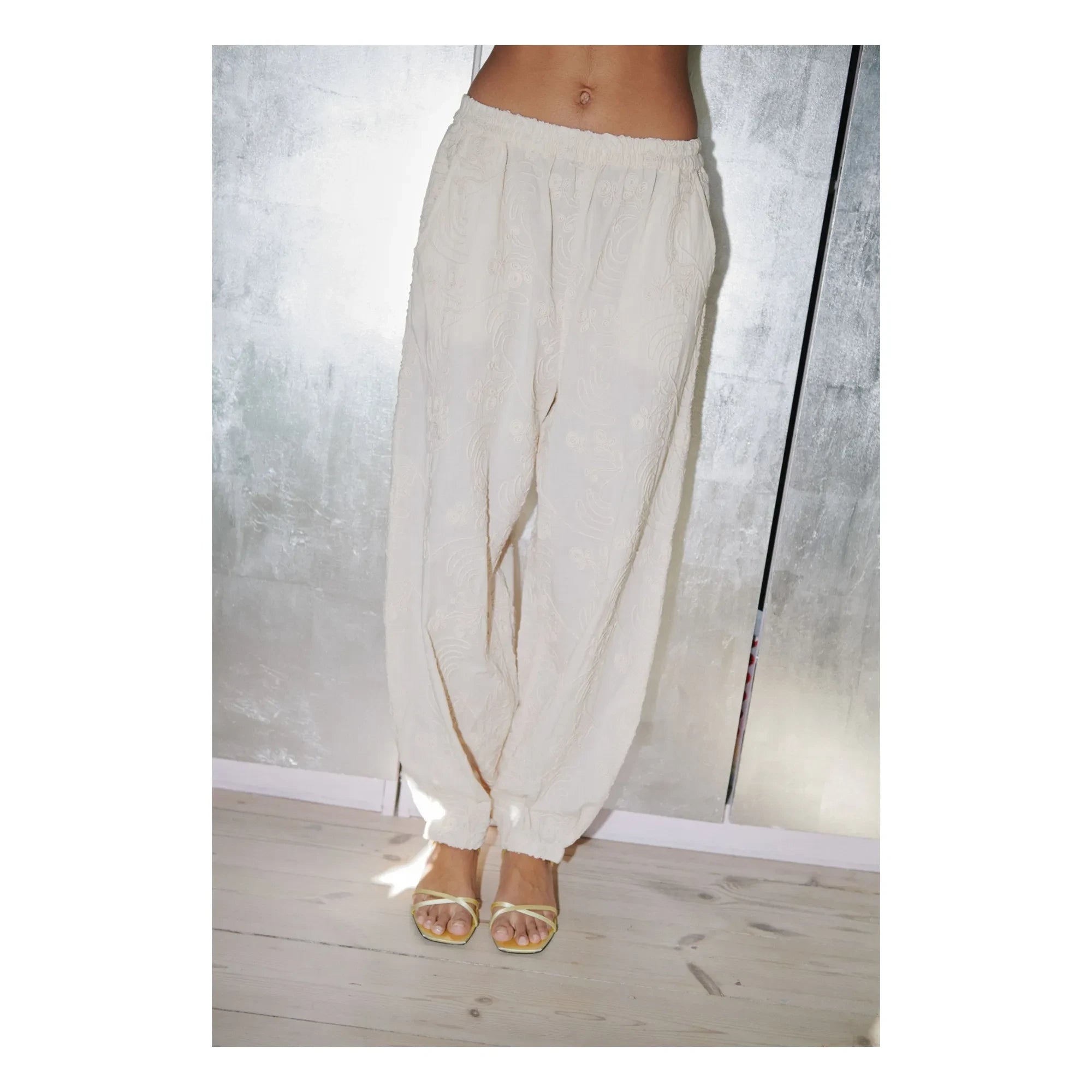 SISSEL EDELBO - Iluna organic cotton trousers | Champagne