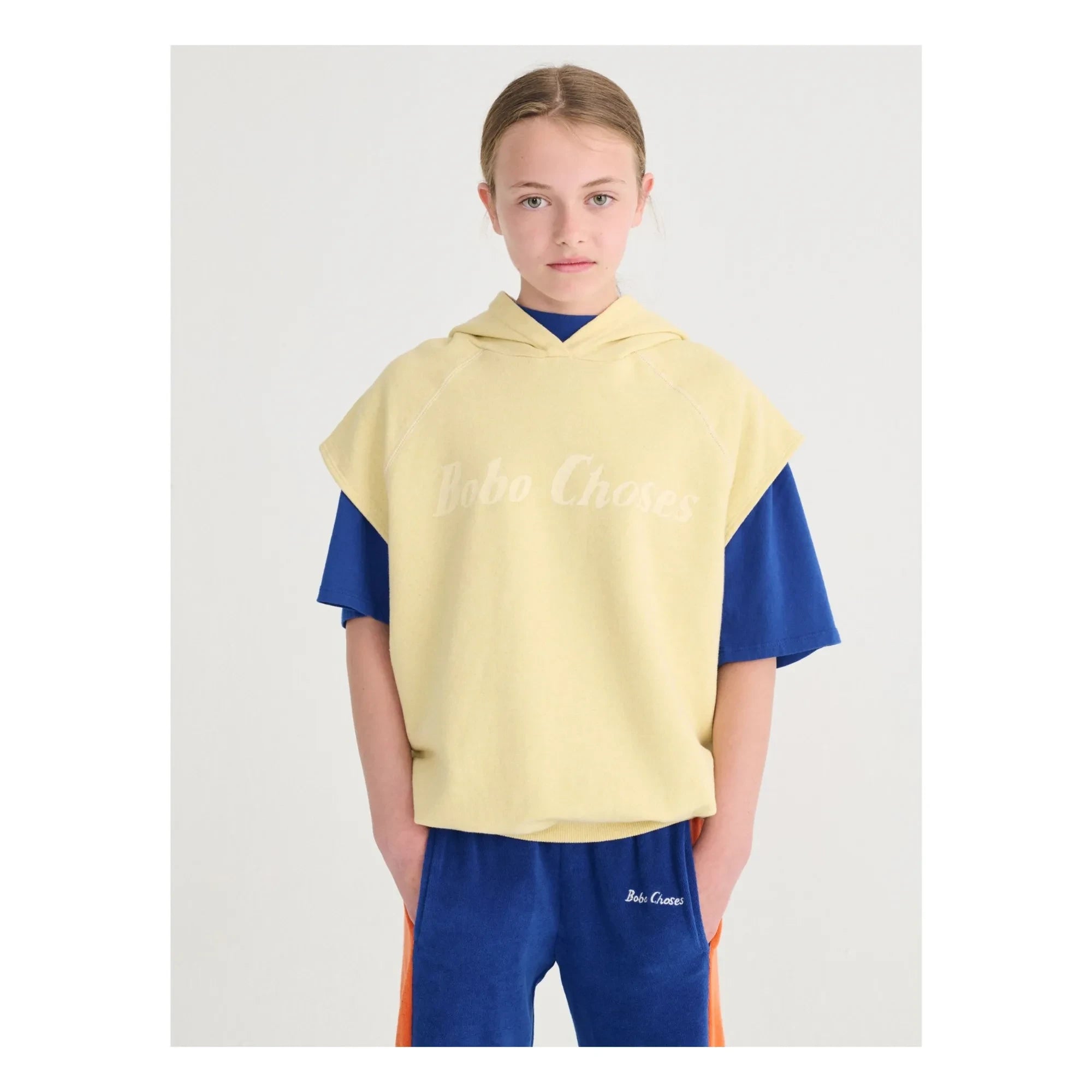 Bobo Choses - Bobo Choses Organic Cotton Sleeveless Hoodie | Yellow