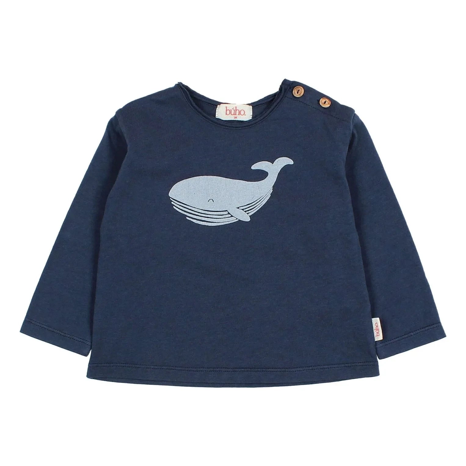 Búho - Whale T-Shirt Organik pamuk | Lacivert