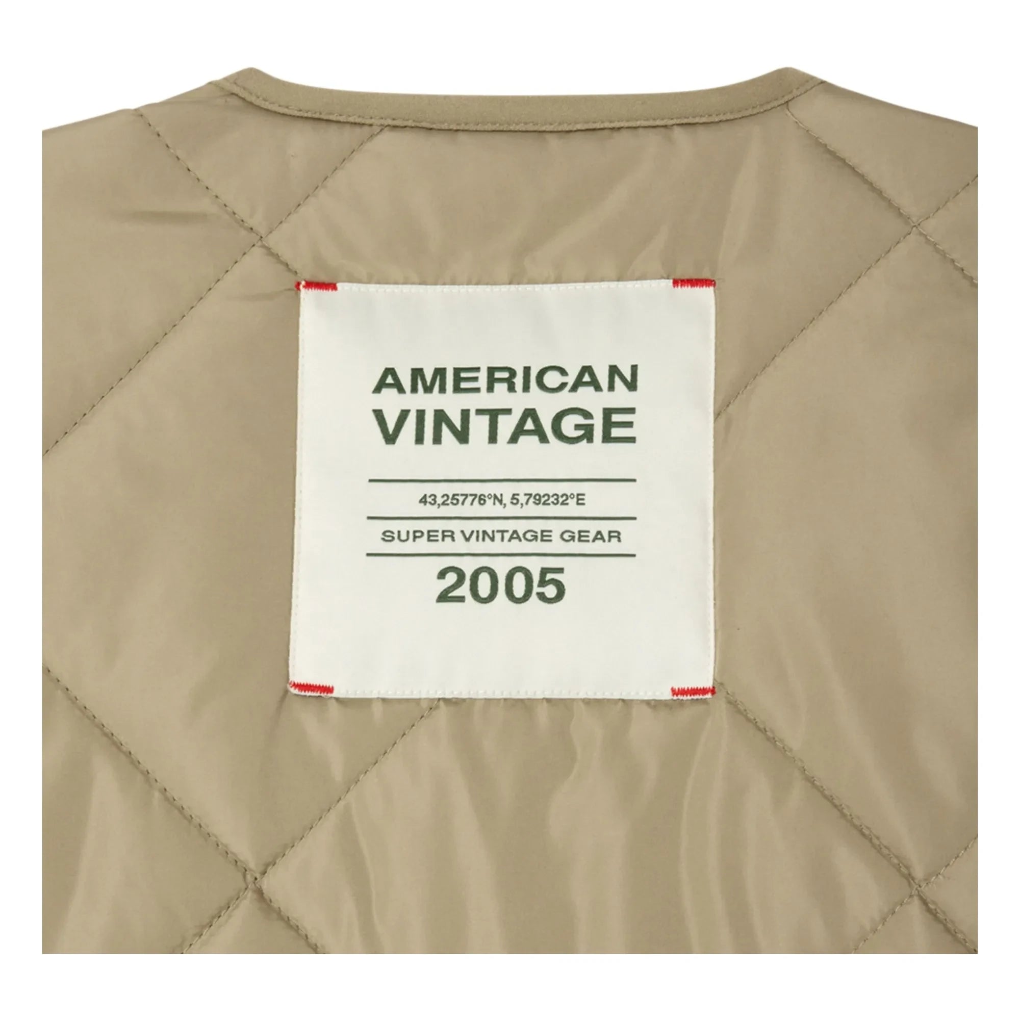 American Vintage - Vowbay Su İtici Kapitone Ceket Geri Dönüştürülmüş Elyaf | Haki