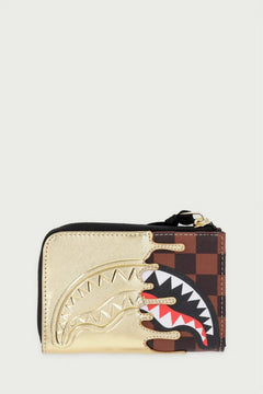 Sprayground - Brown Faux Leather Wallet with Sharks in Paris 910W9341NSZ