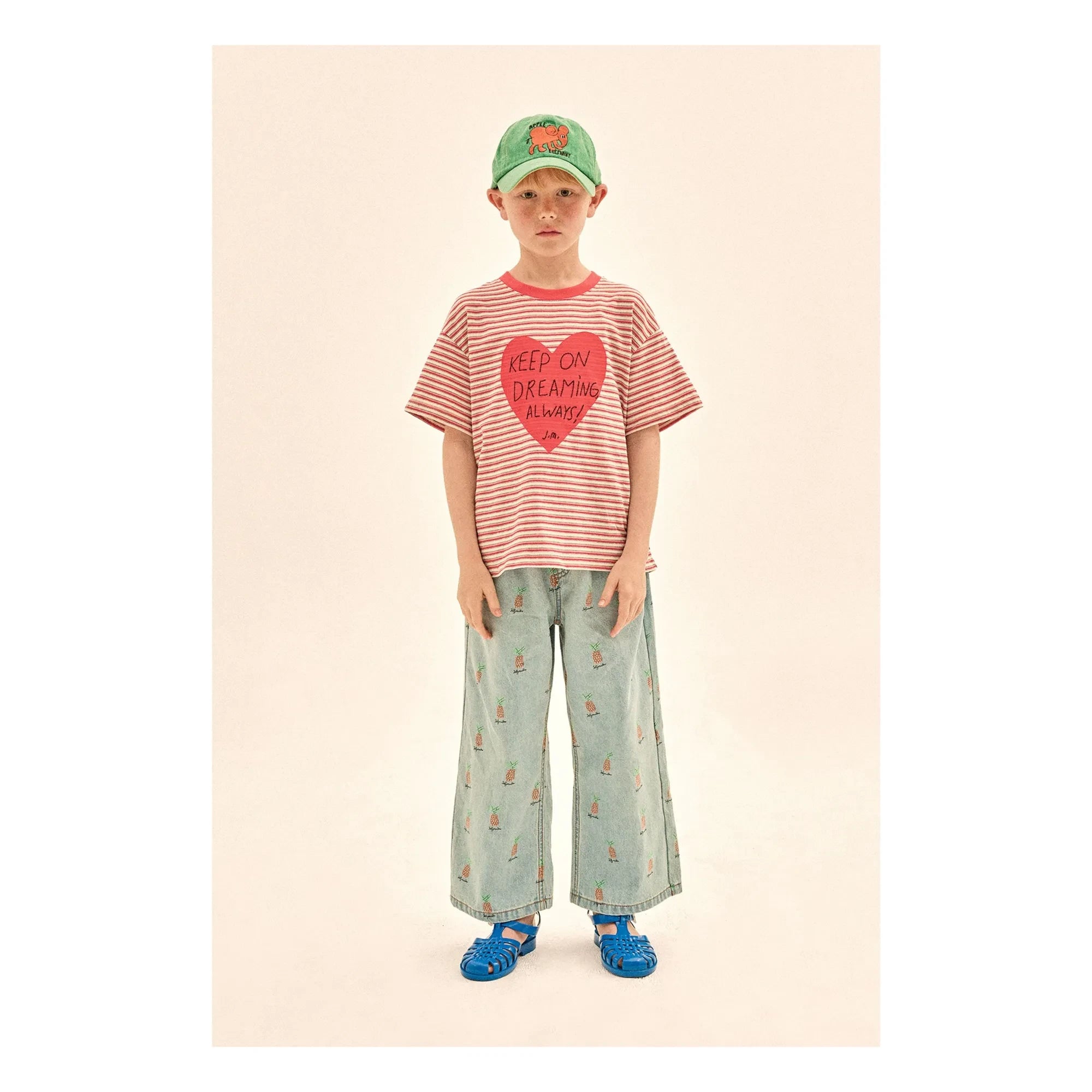 Jelly Mallow – Gestreiftes T-Shirt | Rot