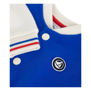 Petit Bateau - Teddy Colorblock ceket | Kraliyet mavisi