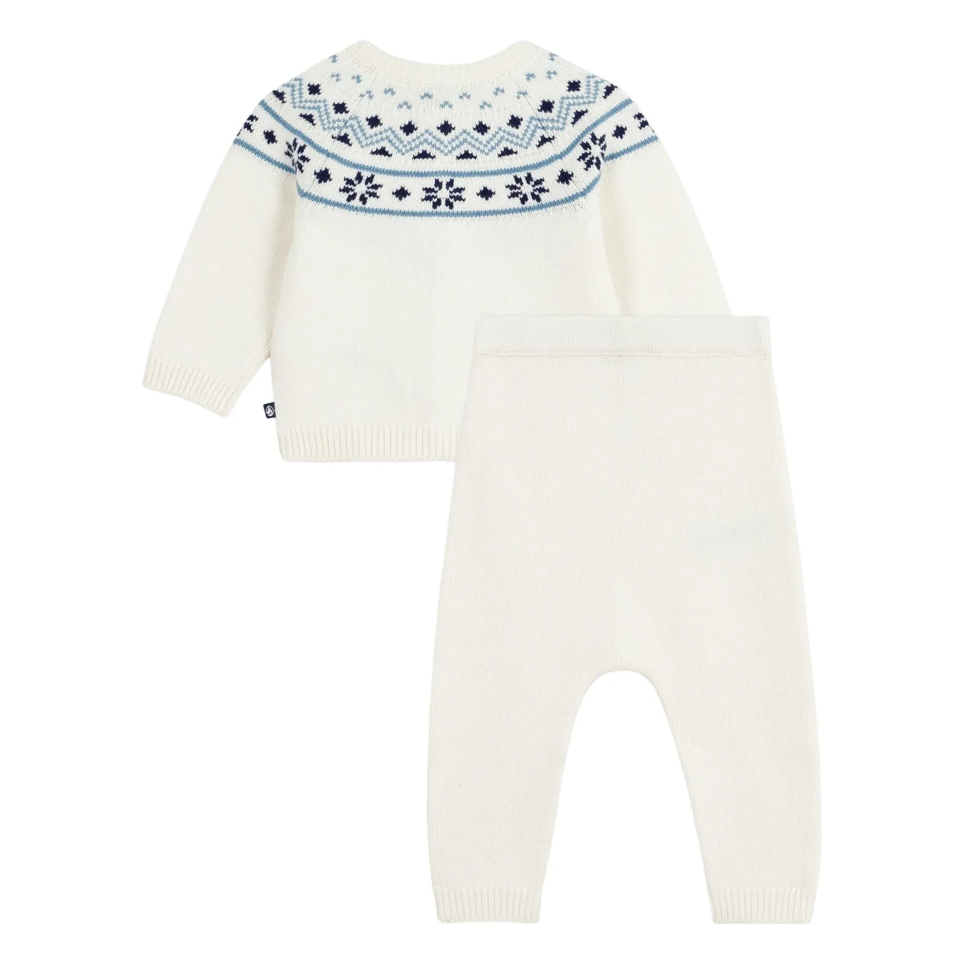 Petit Bateau - Wool Cardigan and Pants Set | Ecru
