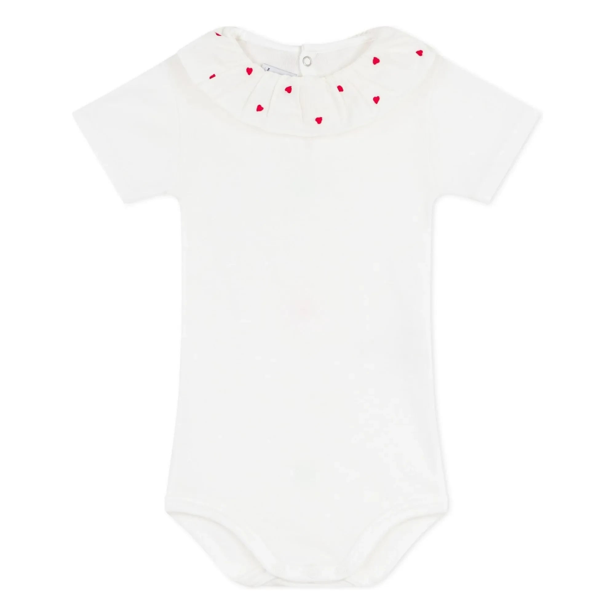 Petit Bateau - Kalpli Organik Pamuklu Body Yaka | Beyaz