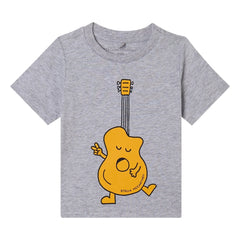 Stella McCartney Kids - Gray Organic Cotton Guitar T-Shirt