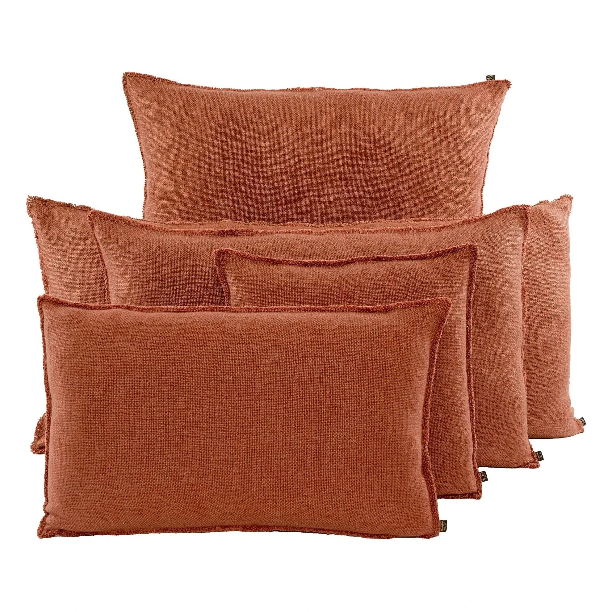Haomy - California linen pillowcase | Brick red