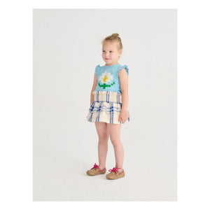 Bobo Choses - Marguerite organic cotton ruffle tank top | Light blue