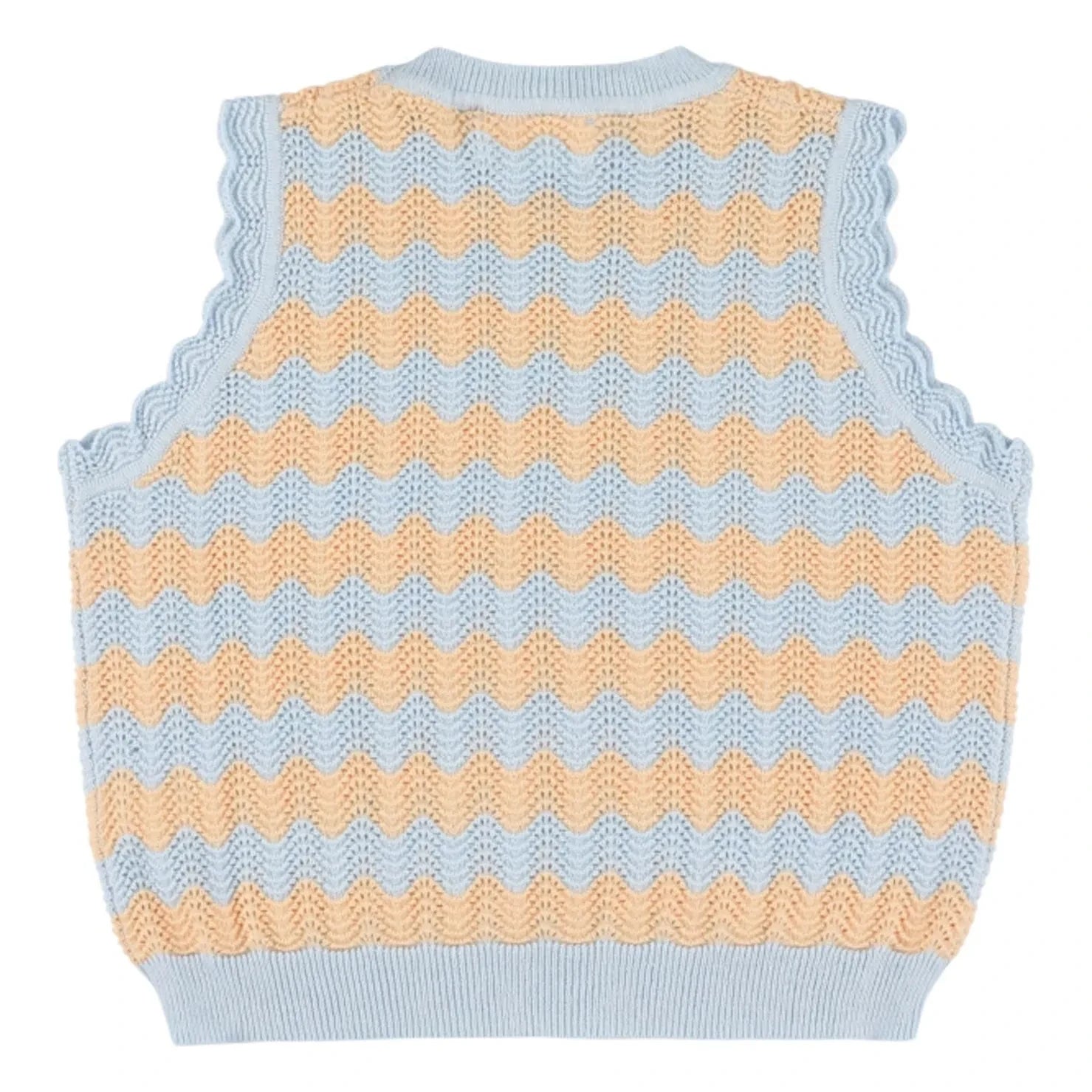 Morley - Xelmo Wave Crochet Top | Light blue