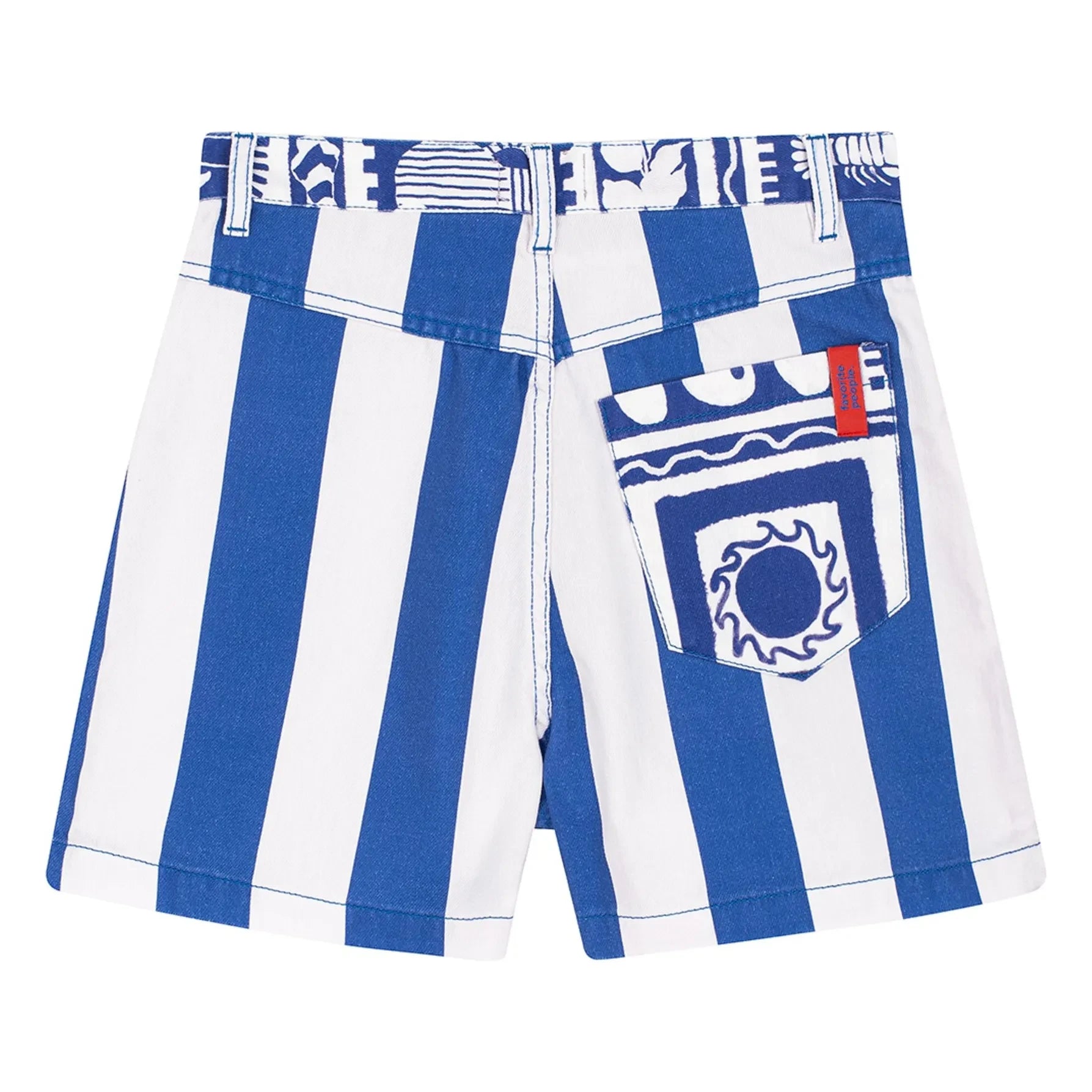 Favorite People - Positano Striped Shorts - Women's Collection | Blue