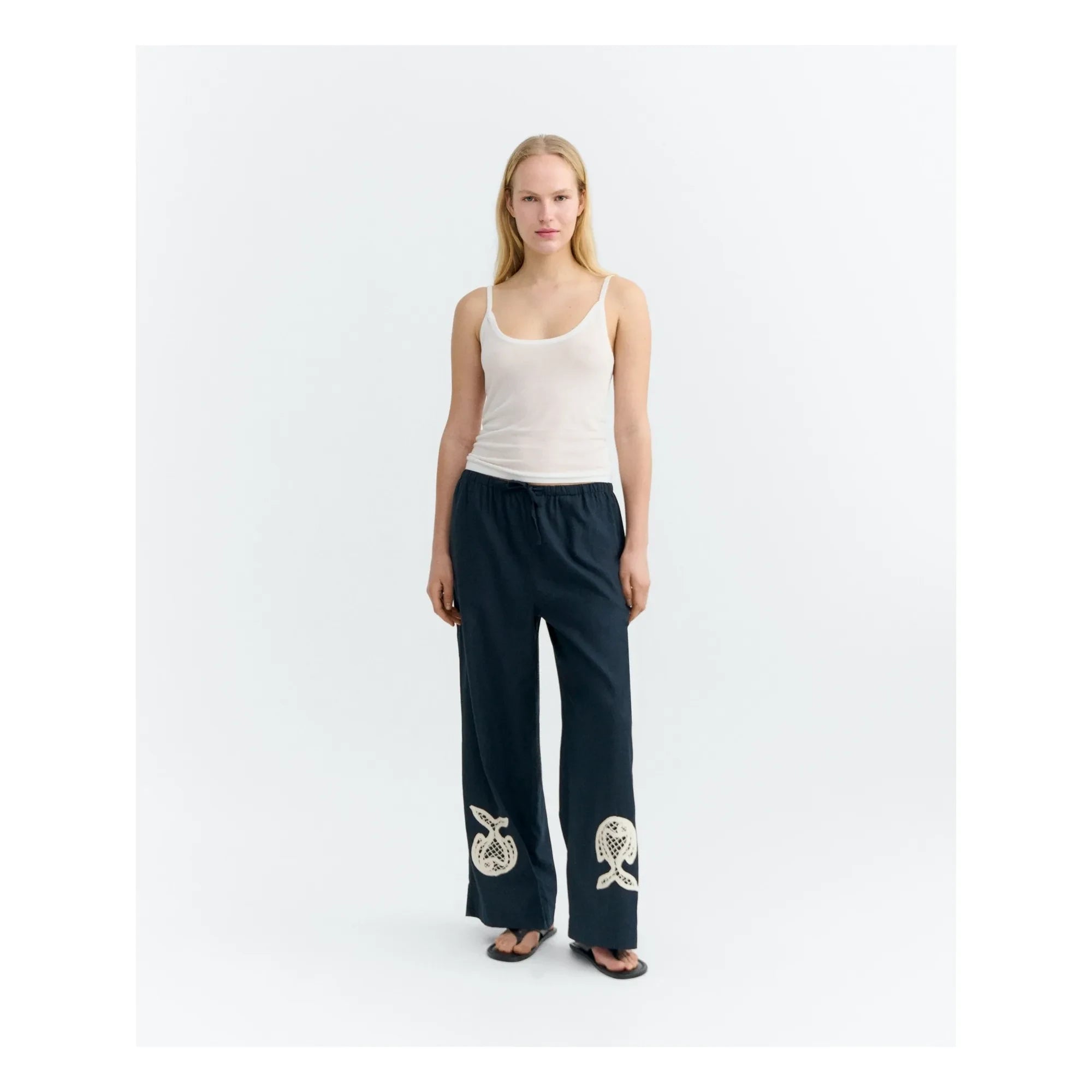 Thinking Mu - Brigitte Fish Bio-Baumwollhose | Marineblau