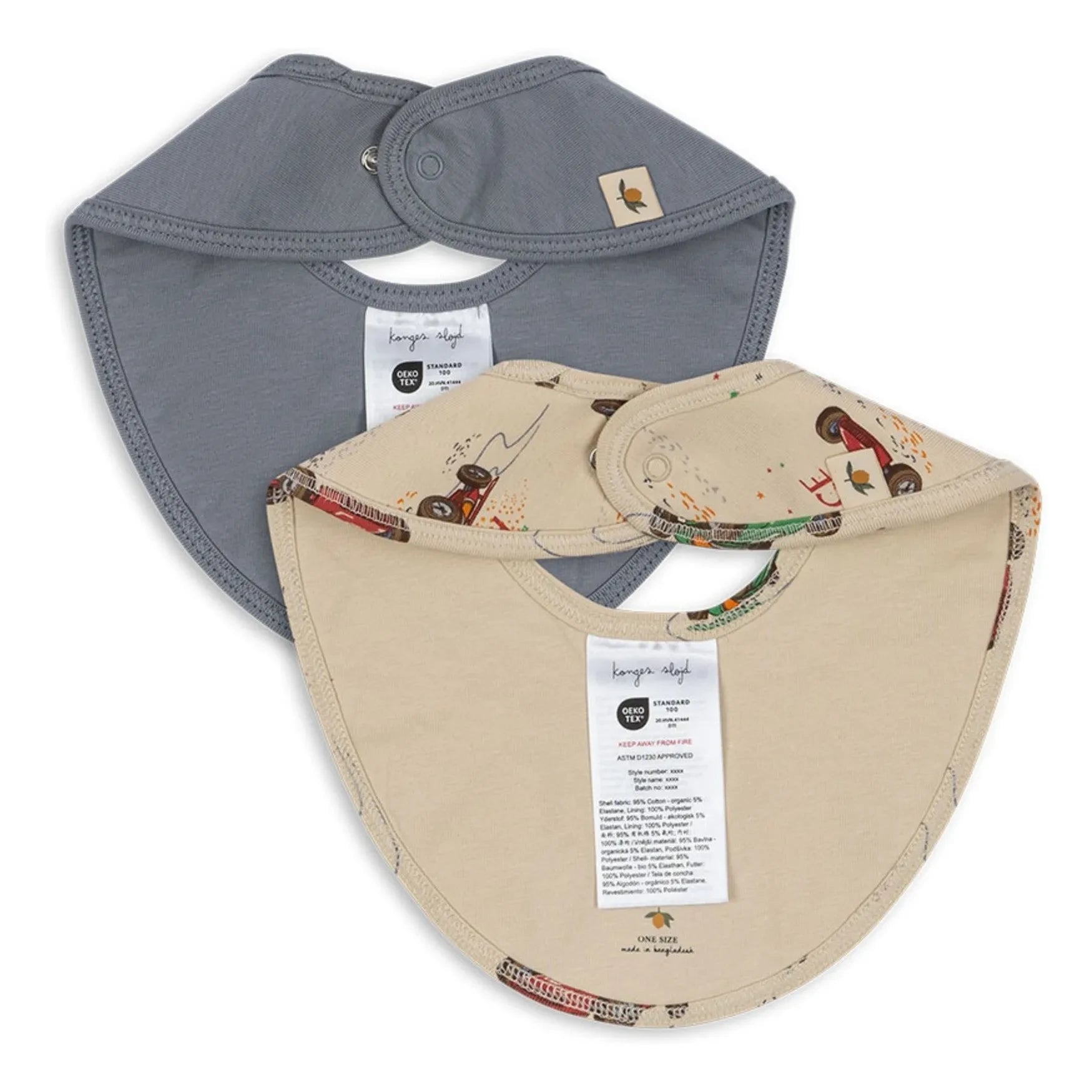 Konges Sløjd - Grand Prix bandana önlükler - 2'li Set | Mavi