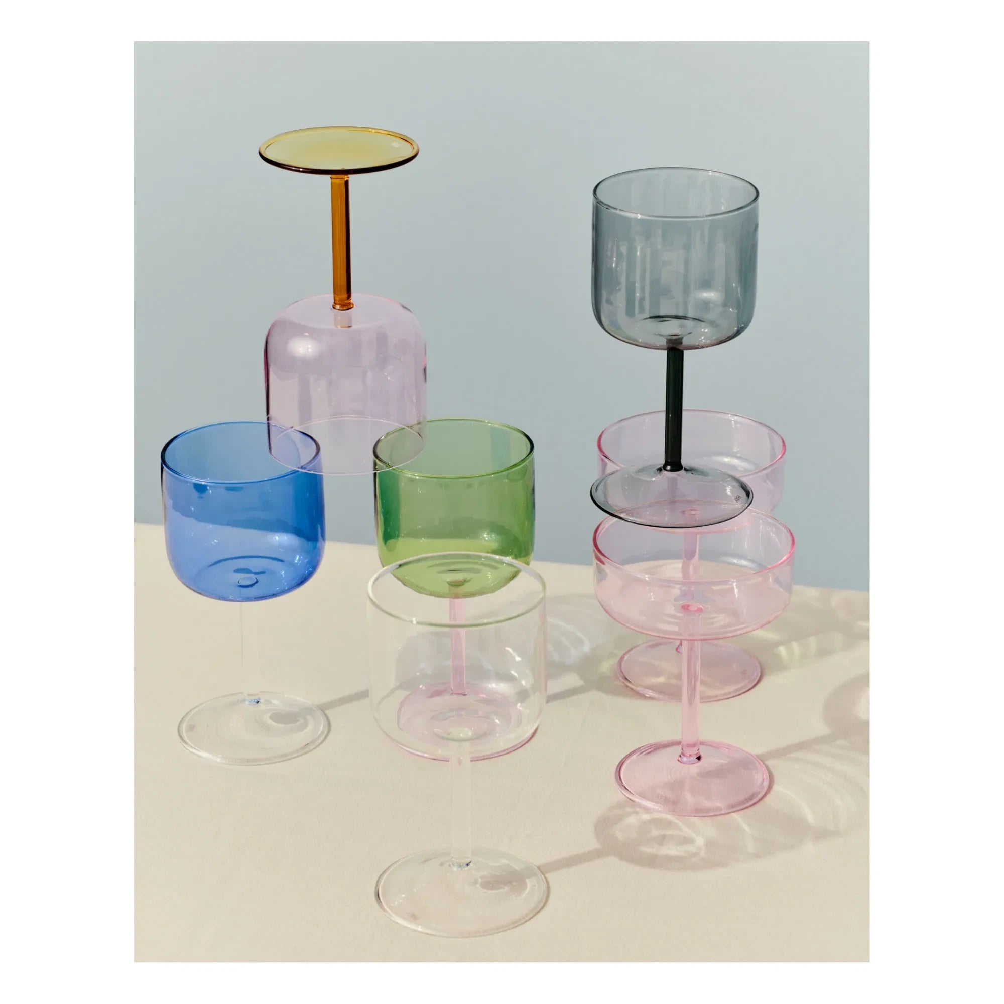Hay - Tint Borosilikat Şarap Kadehleri - 2'li Set | Gri