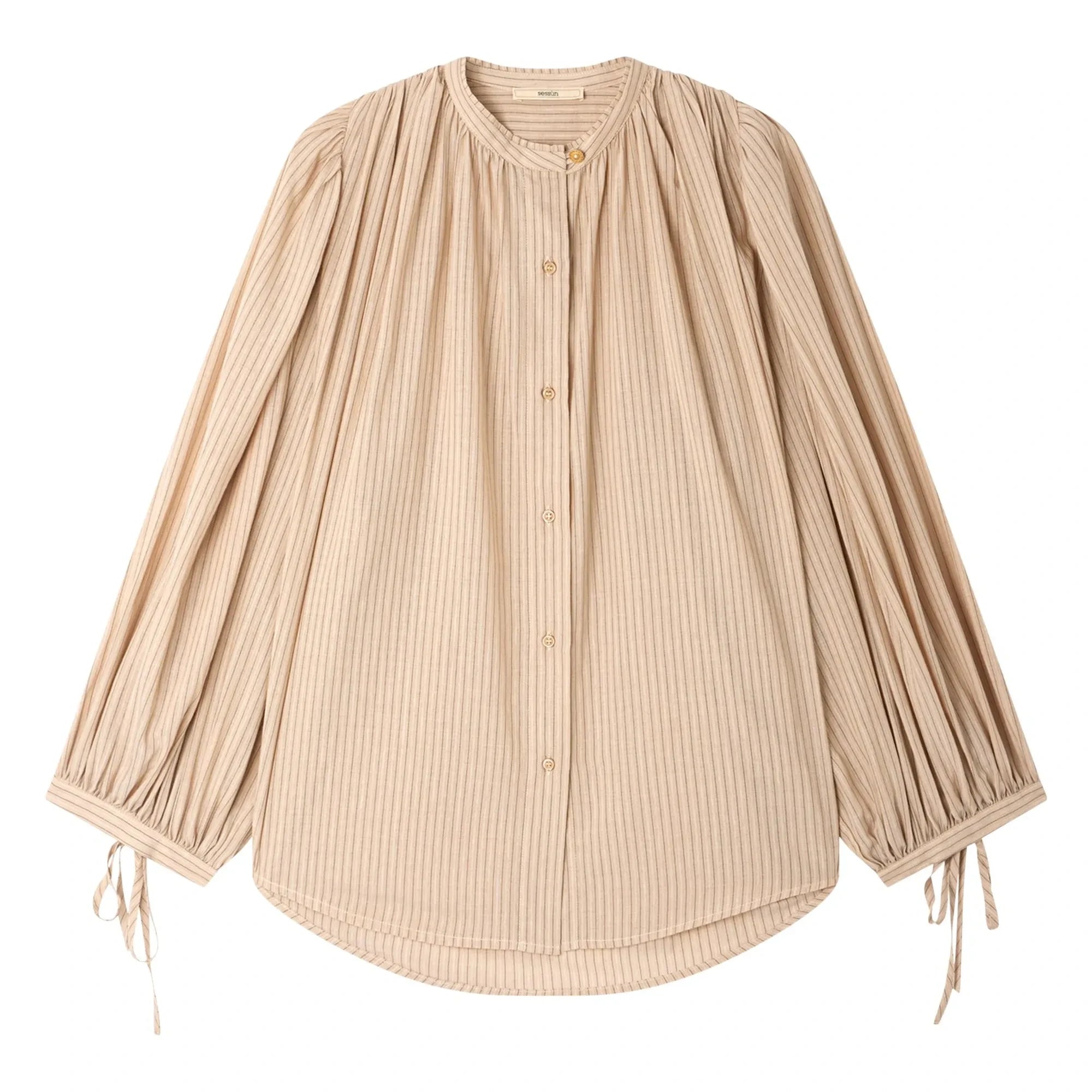 Sessùn - Dali Gestreifte Bluse | Sand