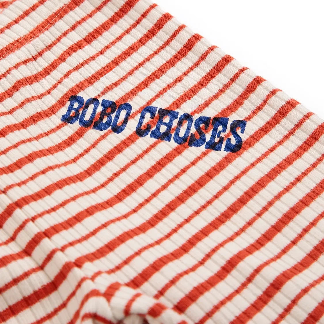 Bobo Choses - Çizgili Nervürlü Tayt Organik Pamuk Bebek | Kırmızı