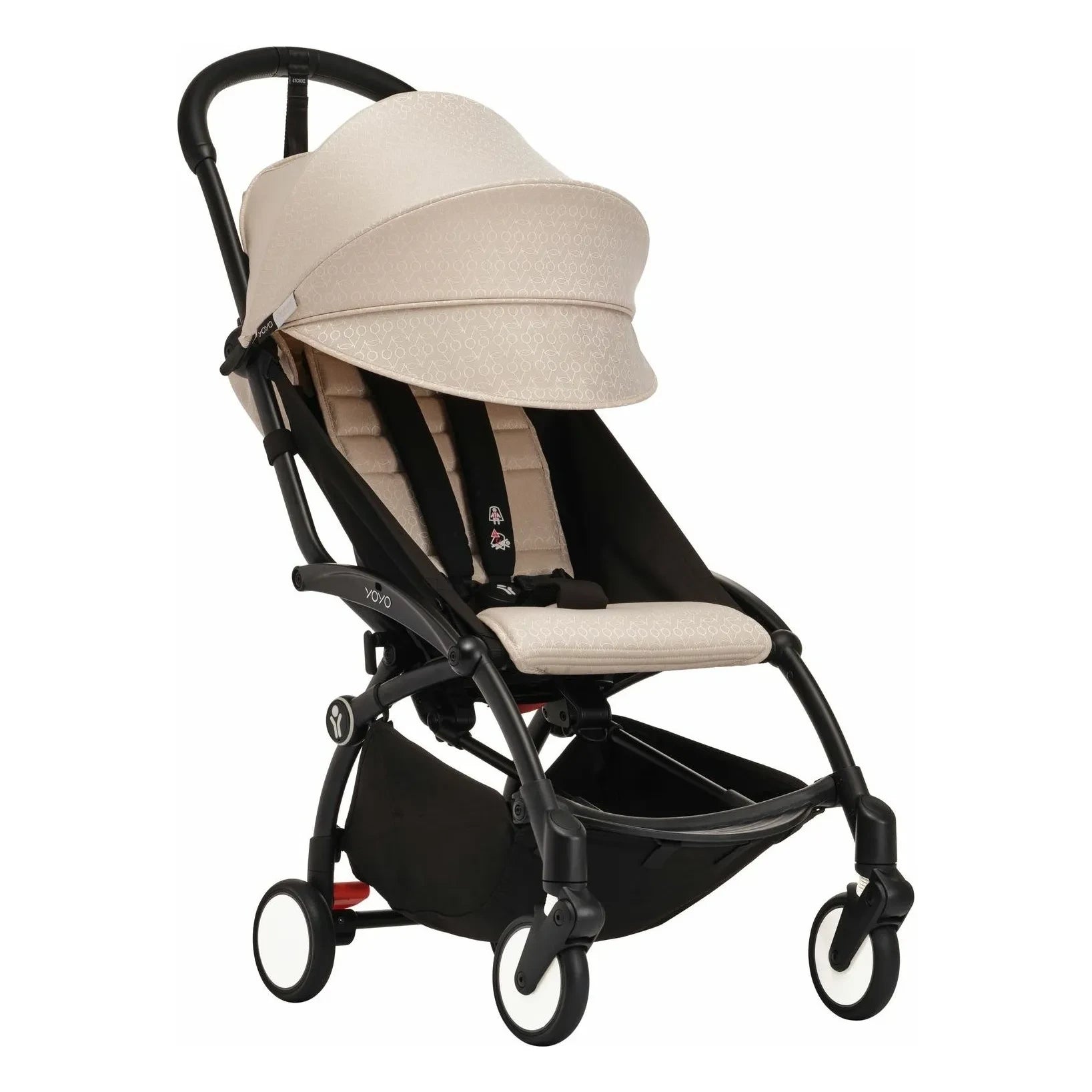Stokke® - YOYO³ Bonpoint Komplett-Kinderwagen 0+ und 6+ Schwarzgestell | Beige