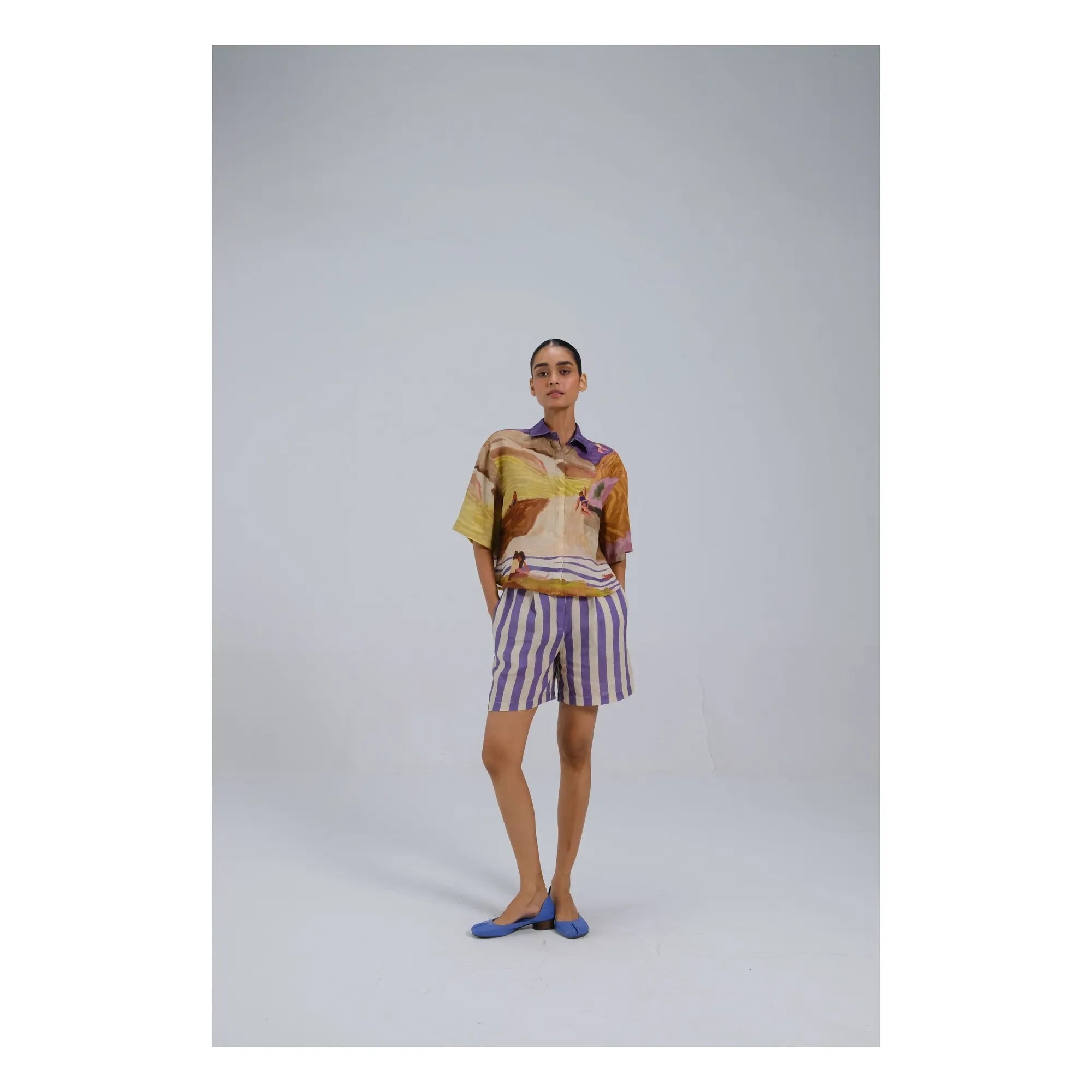 CORD - Ava Linen Shirt | Purple