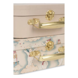 Konges Sløjd - Schneeflocken kleine Kartonkoffer - 2er Set | Beige