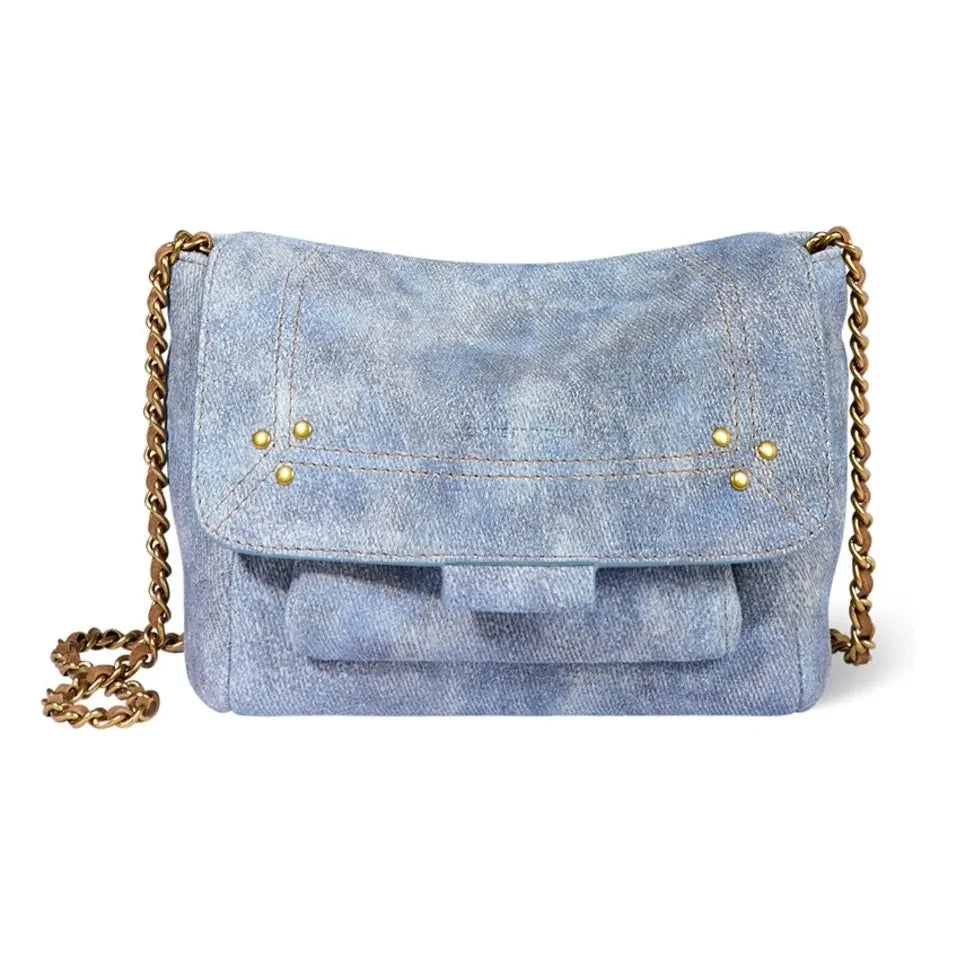 Jérôme Dreyfuss - Tasche Lulu S Veloursleder | Washed Blau
