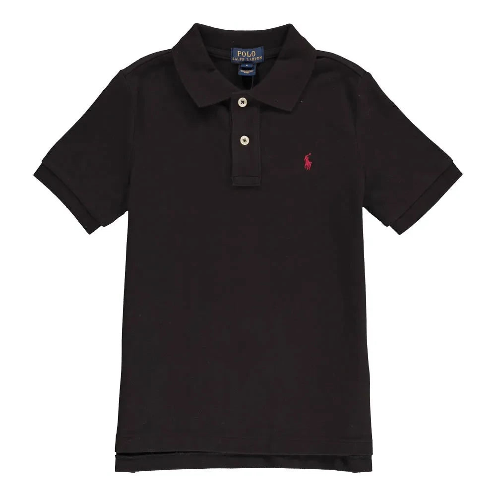 Ralph Lauren – Klassisches Netz-Poloshirt | Schwarz