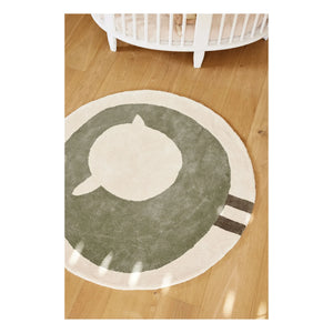 Bleuu-studio - Runder Schaffell-Teppich | Khaki