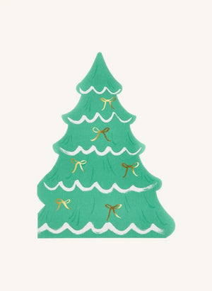 ميري ميري - مناديل على شكل شجرة عيد الميلاد - مجموعة من 16