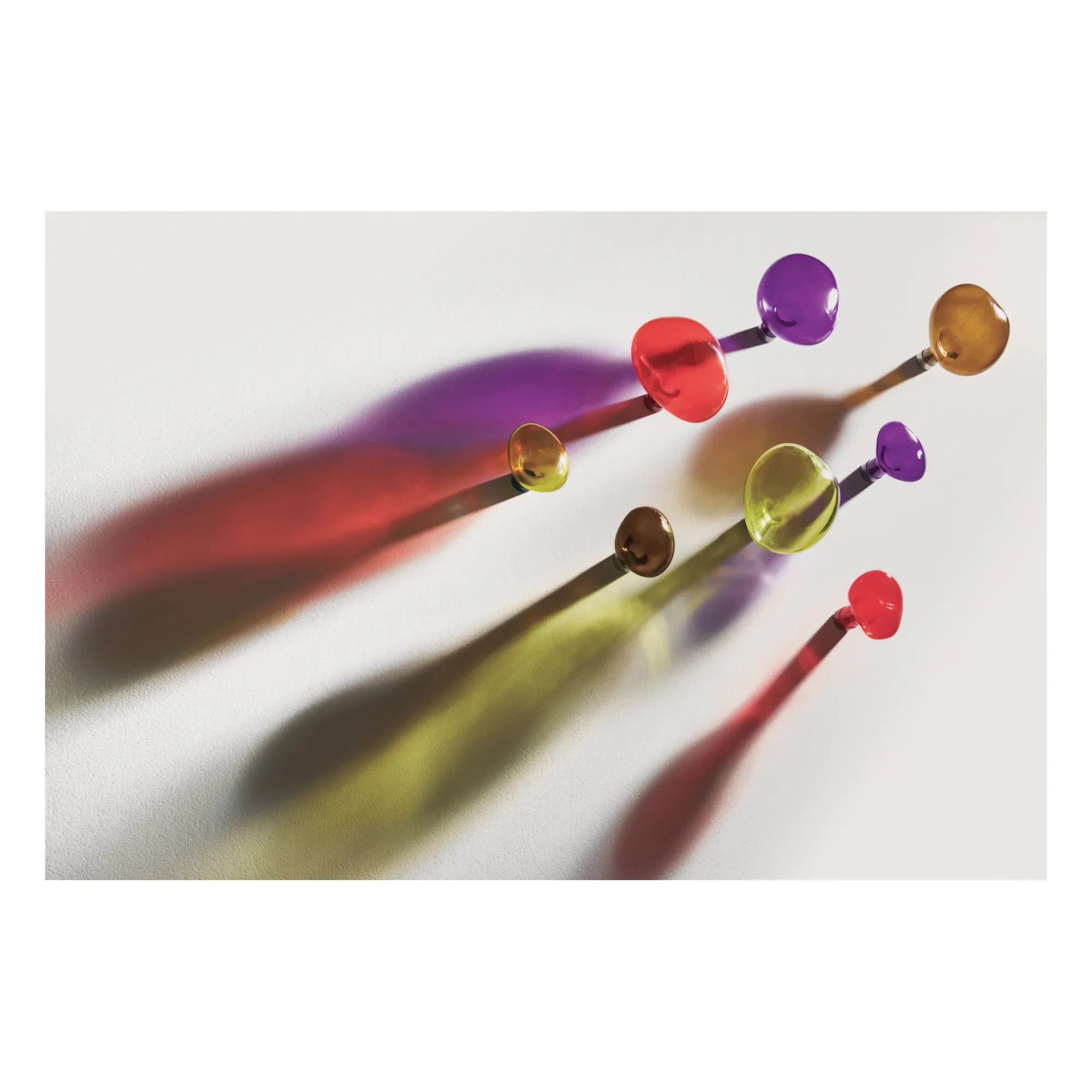 Petite friture - Glass coat hook Bubble grande | Vermillion