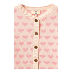 Copenhagen Colors - Organic Cotton Heart Cardigan | Pink