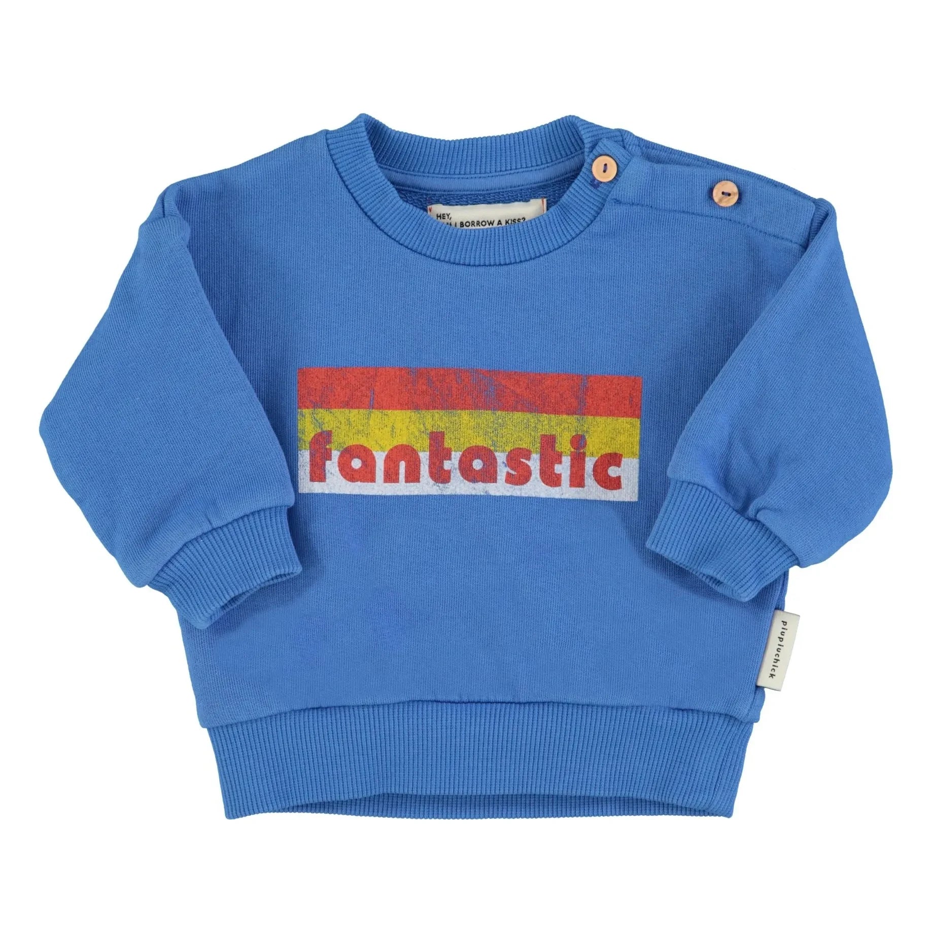 Piupiuchick - Fantastic organic cotton sweatshirt | Blue