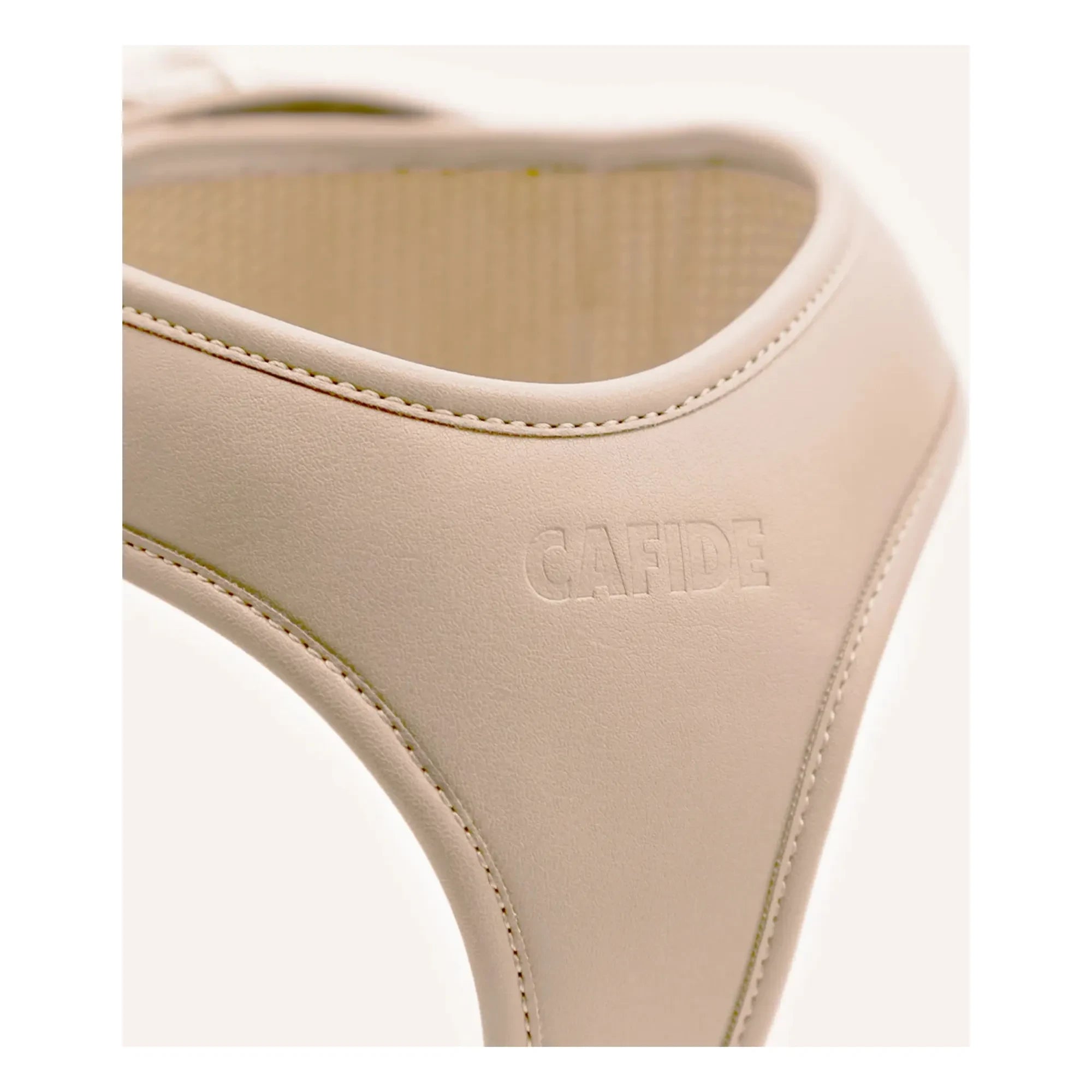 Cafide - Veganes Hundehalsband aus Leder | Beige