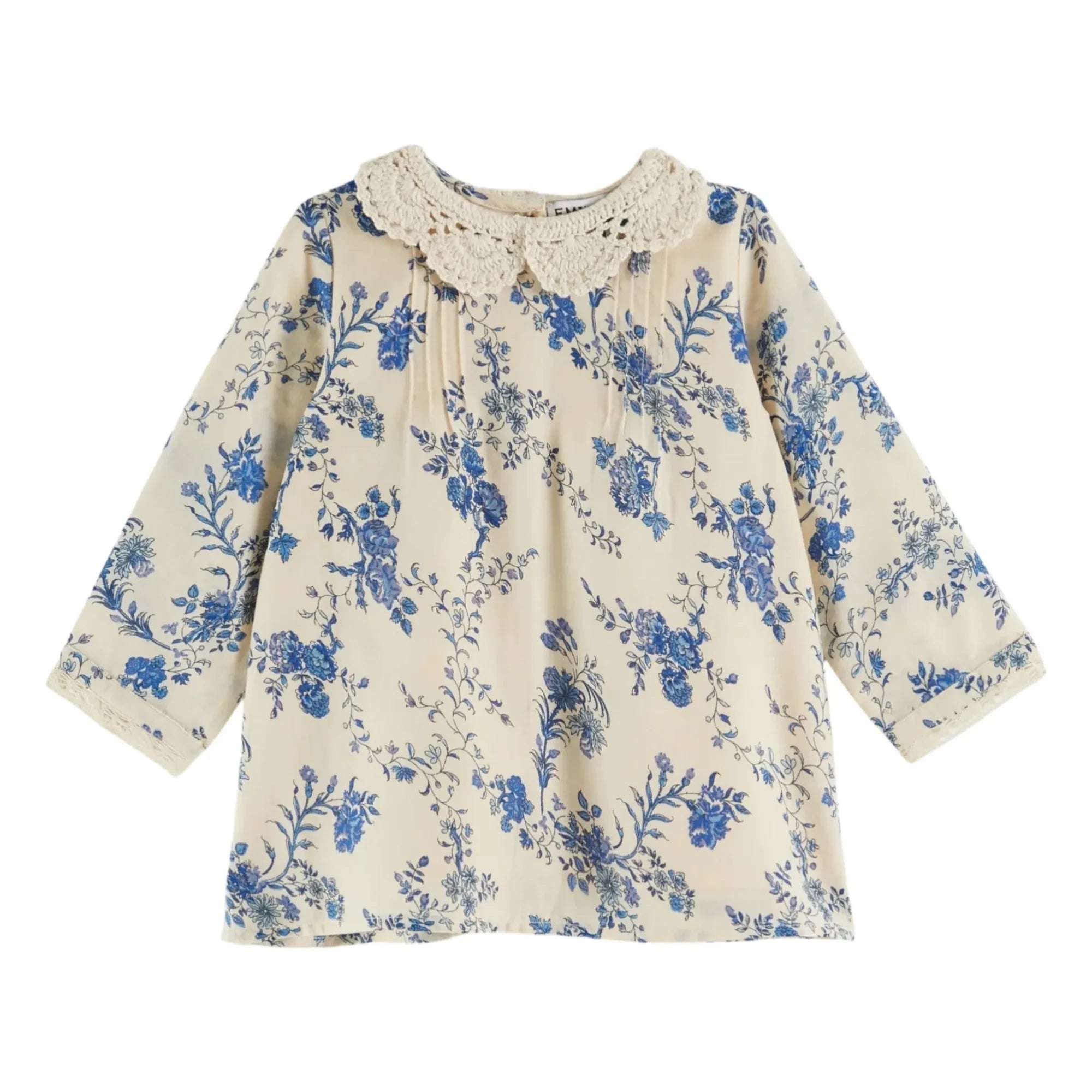 Emile et Ida - Fleurie Häkelkragenkleid | Ecru
