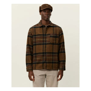 Les Deux - Kaleb Ekoseli Yün Overshirt | Kahverengi