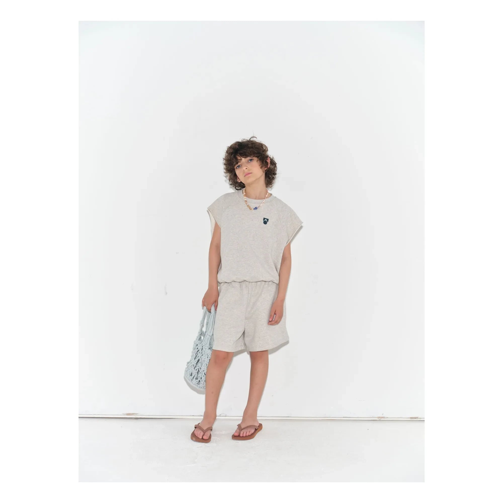 Main Story - Organic Cotton Loose Fit Jogger Shorts | Gray