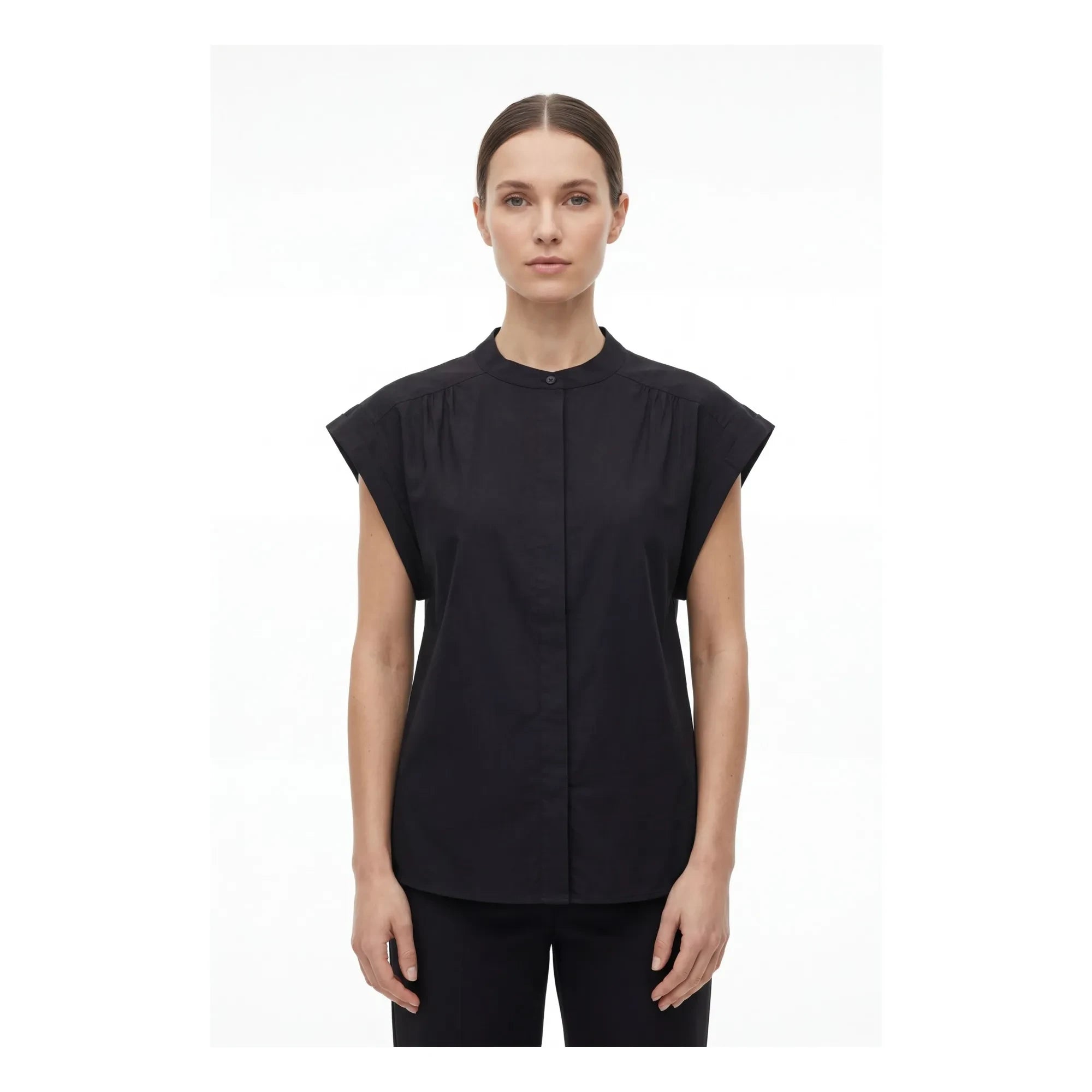 Hod - Amandine Baumwollbluse | Schwarz