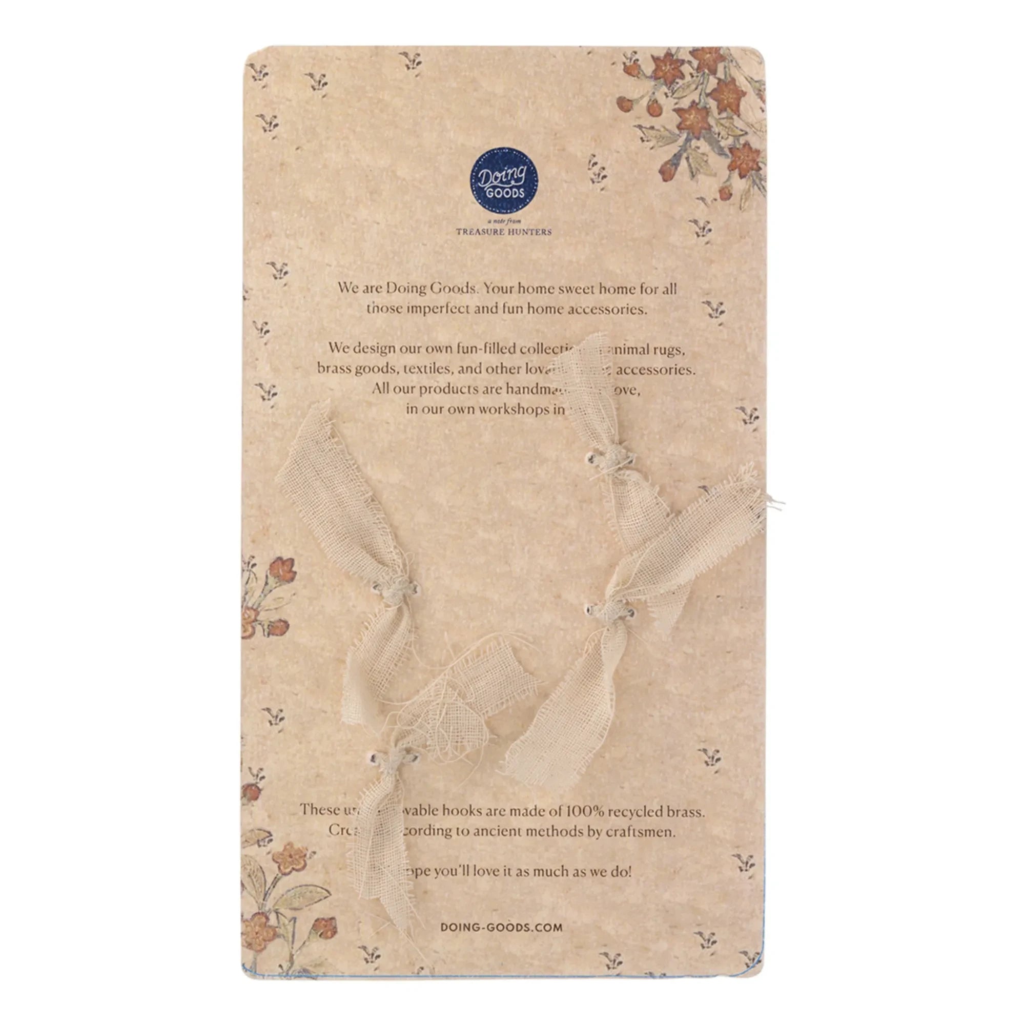 Doing Goods - Devi Palmtree Geri Dönüştürülmüş Pirinç Palto Askıları - 2'li Set | Altın kahverengi