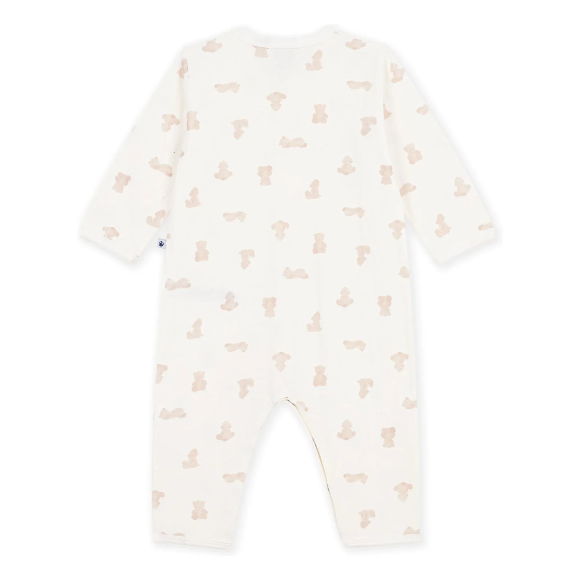Petit Bateau - Sleep Well Teddy Bear Pijama Organik Pamuk Tubic | Beyaz