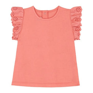 Petit Bateau - Broderie Anglaise Tişört | Korall