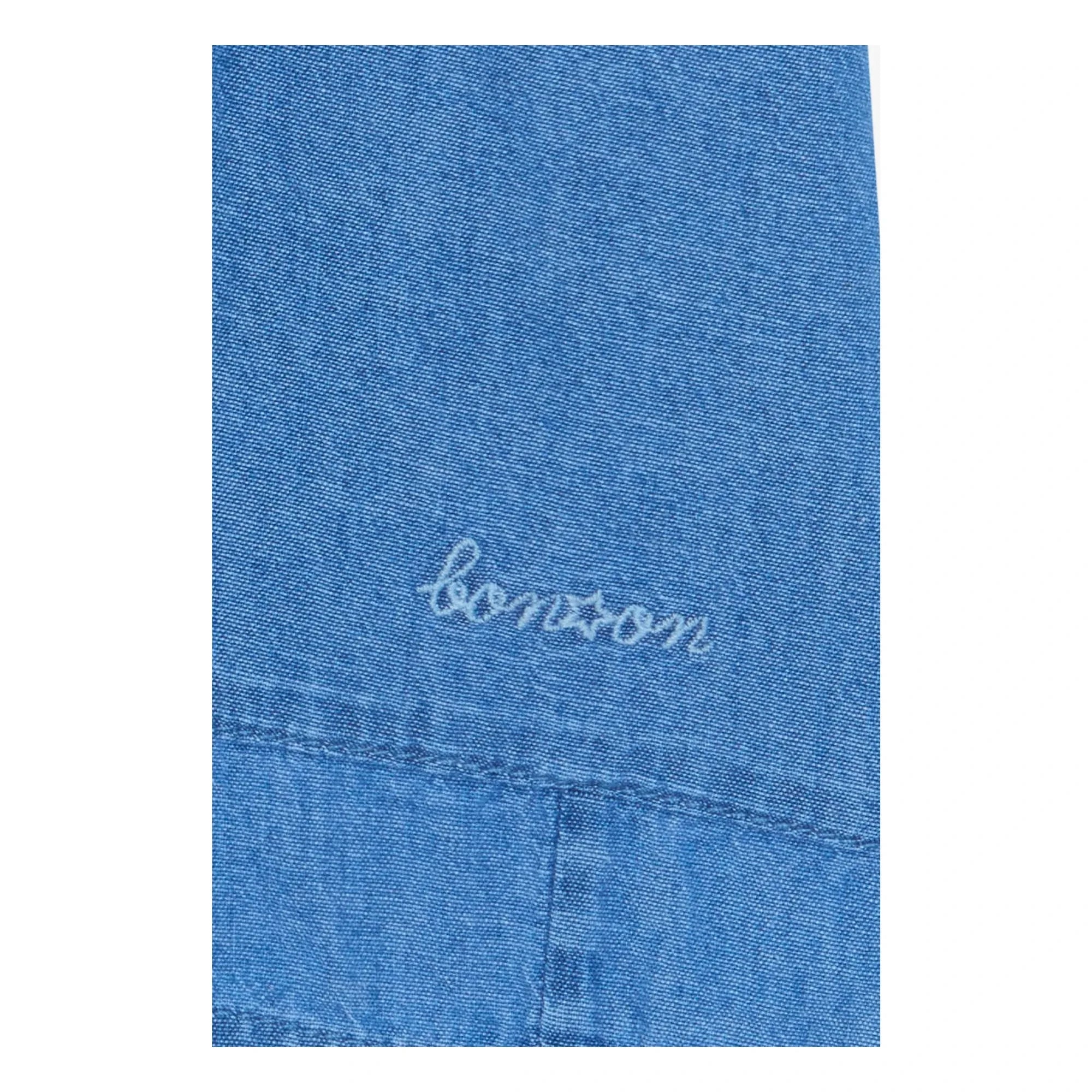 Bonton - Clovis Chambray Feston Cepli Şort | Denim Mavisi