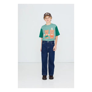 Tinycottons - Tea Room Organik Pamuk Tişört | Yeşil