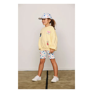 Mini Rodini - Hayvanlı Organic Cotton Sweat Patch | Sarı