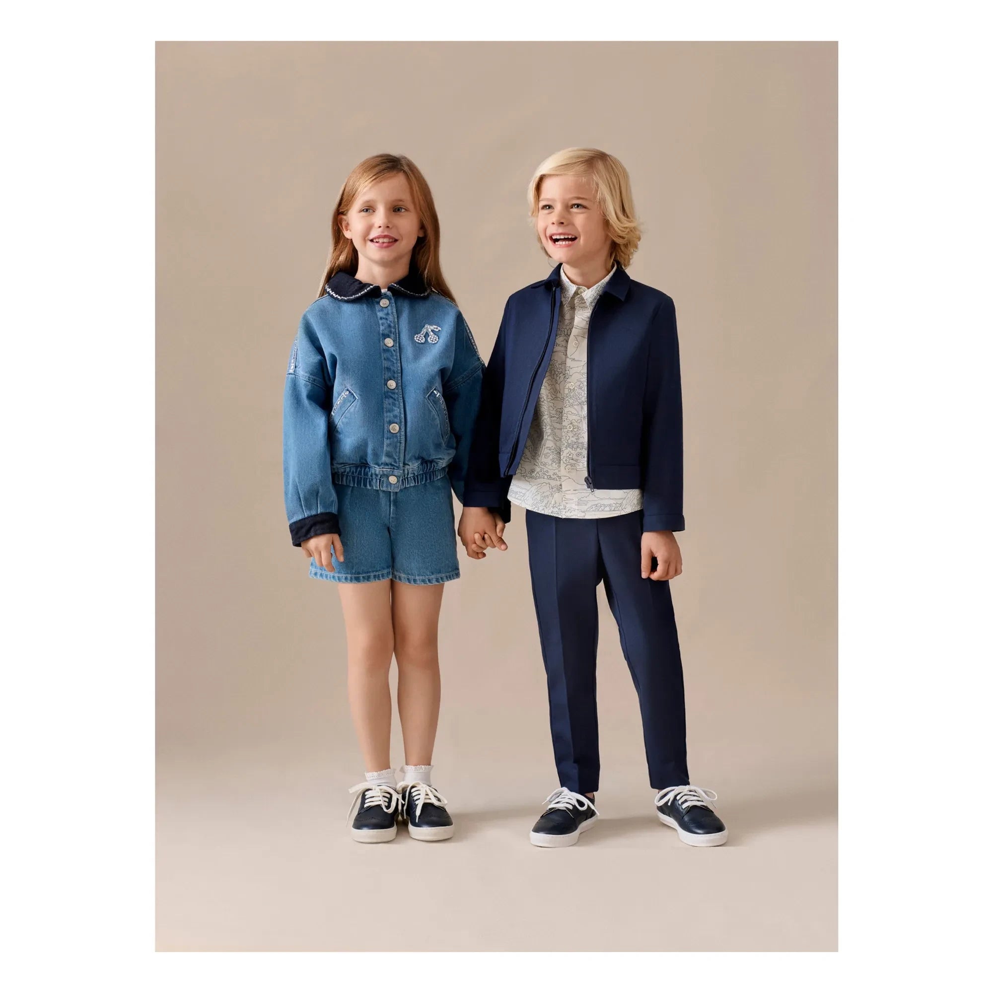 Bonpoint - Milly Denim Şort Organik Pamuk | Mavi