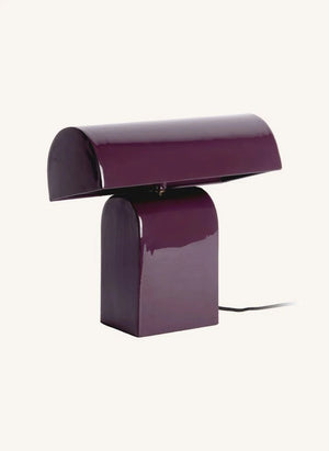Present Time - Cadiz Gerade Tischlampe | Aubergine